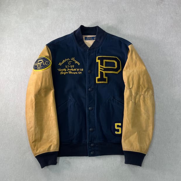 100 폴로 랄프로렌 데이비슨 풋볼 바시티 자켓