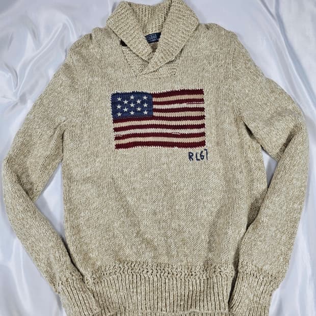 폴로성조기숄니트