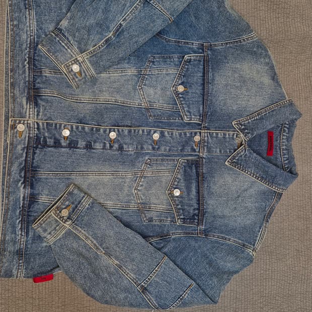 기철 오버핏 다트 데님자켓