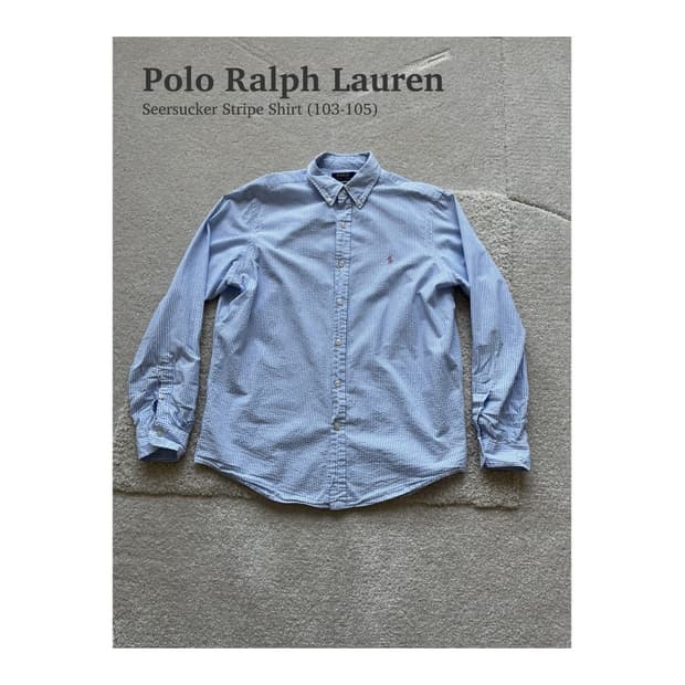 폴로랄프 로렌 시어서커 스트라이프 셔츠 (103-105)
