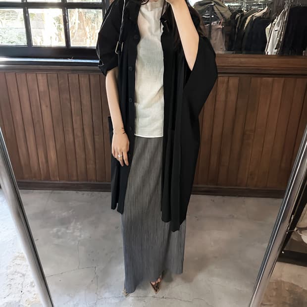 PLEATS PLEASE long pleated skirt