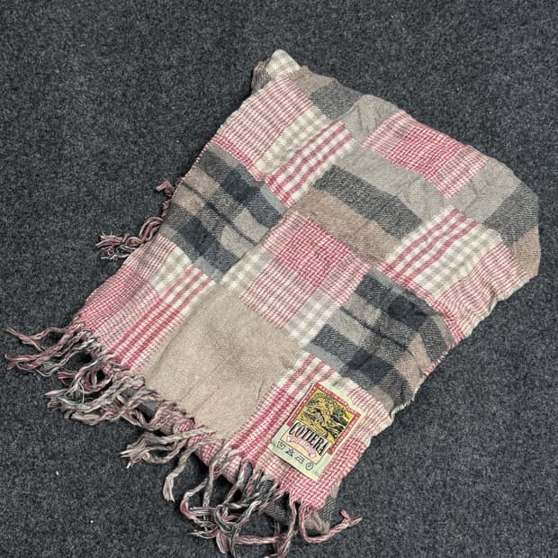 "COTIERA" cotton100% check muffler