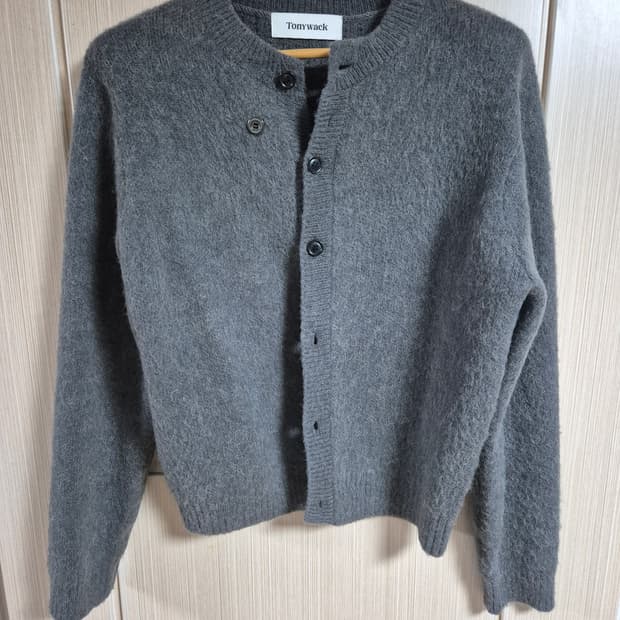 Tony wack  알파카 모헤어 크루넥가디건 - 카본 M사이즈