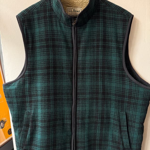 L.L.Bean Wool Blend Sherpa Vest XL