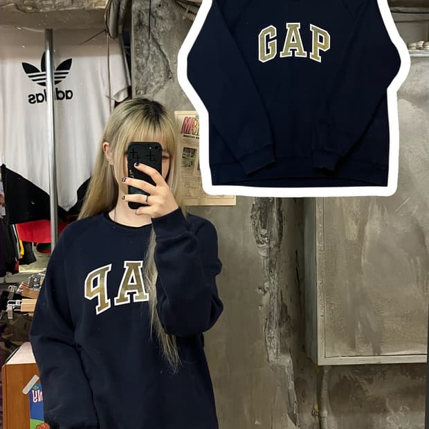 갭 맨투맨 네이비 M  #csz1227