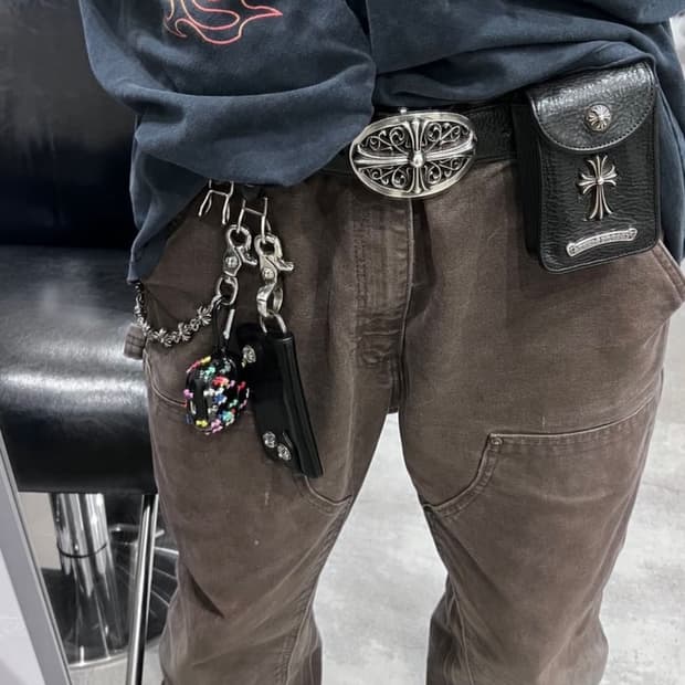 빈티지 칼하트 더블니 다크브라운 워크팬츠 B136 DKB