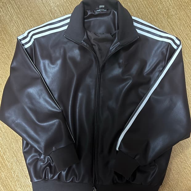 아디다스 브리운 가죽 져지/자켓