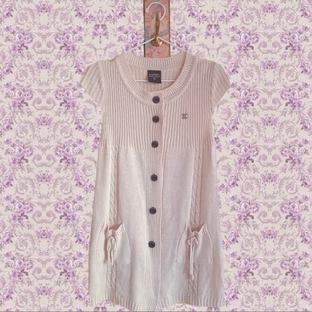 빈티지 샤넬 반팔 니트 원피스