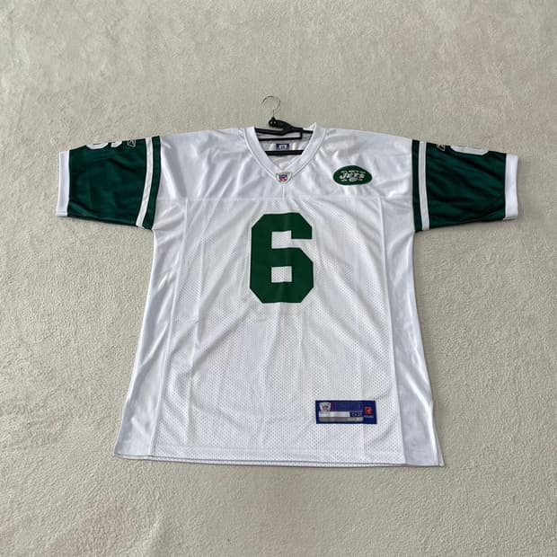 XXL 리복 NFL 뉴욕제츠 산체스 럭비 반팔져지 유니폼