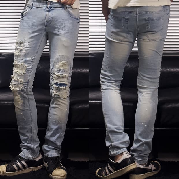{In The Attic} Ripped Biker Skinny Jeans