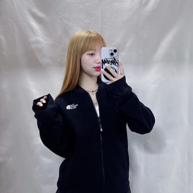 노스페이스 화이트라벨 블랙 플리스 집업 