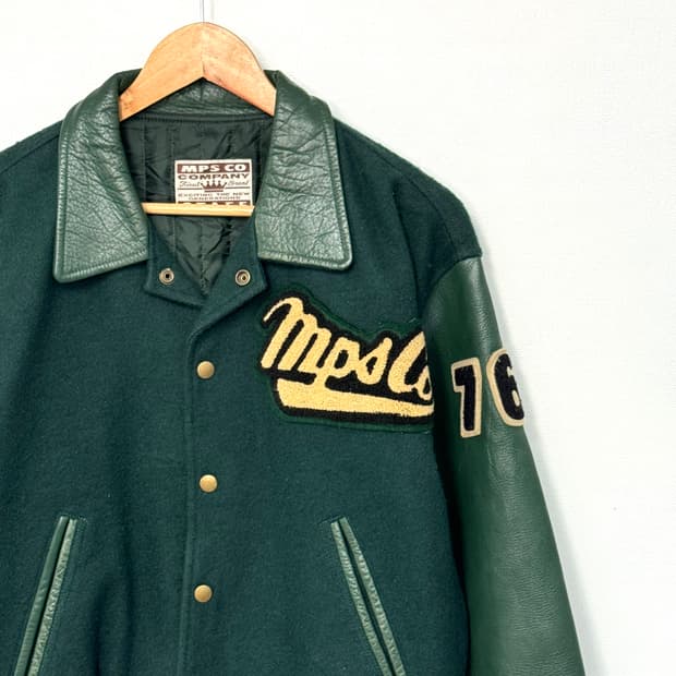 00s MPS Leather arm Varsity Jacket/O32