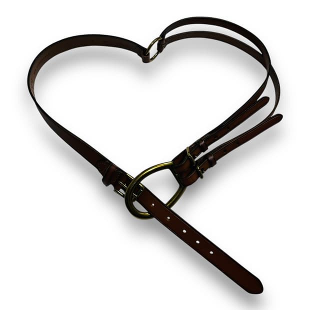 폴로 랄프로렌 트라이 더블 스트랩 O링 레더 벨트