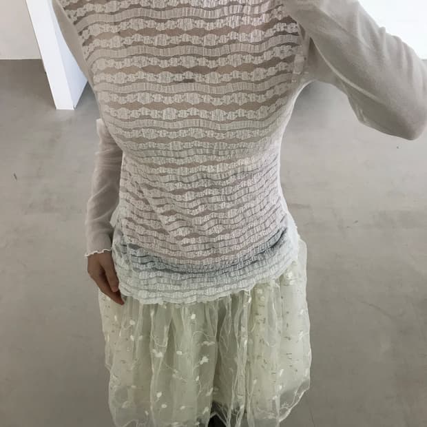 vintage lace mesh top