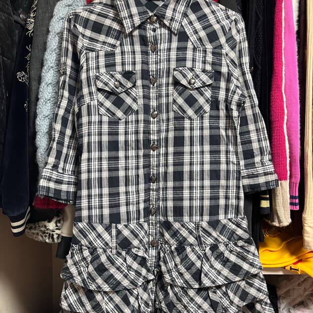 고스펑크 타탄 원피스