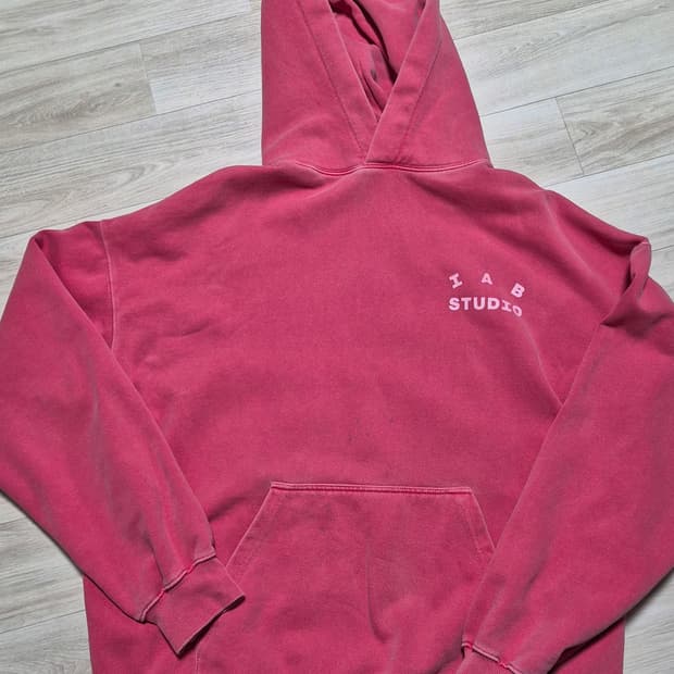 아이앱 스튜디오 피그먼트 후드티 코랄 