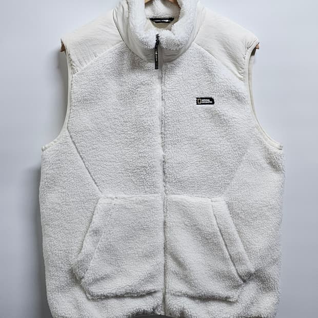 내셔널지오그래픽 플리스 덕다운 패딩조끼 L