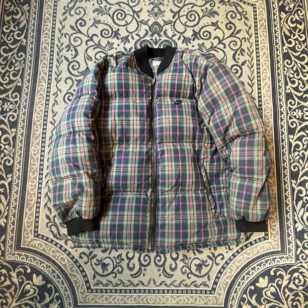 100 90s 나이키 체크 패딩/W2202
