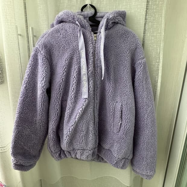 클라이드 연보라 뽀글이 후드 점퍼 상태 매우좋음
