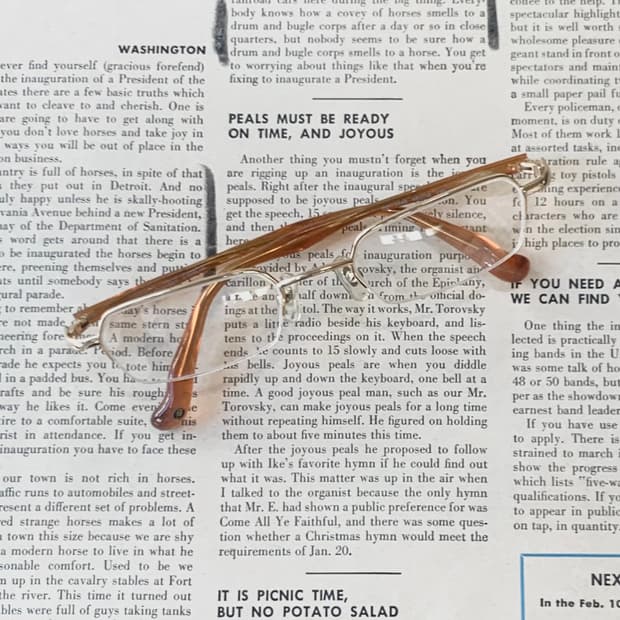 [픽키-599] 골드 메탈 하프림 안경테 브라운팁 안경