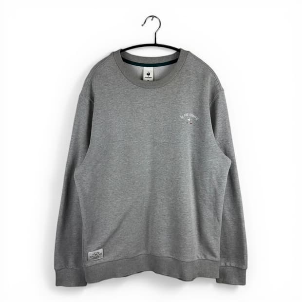  (무료배송)100) 르꼬끄 자수로고 맨투맨 그레이