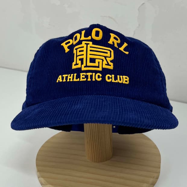 폴로 랄프로렌 로얄네이비 러버 스펠아웃 코듀로이 트러커 볼캡 모자