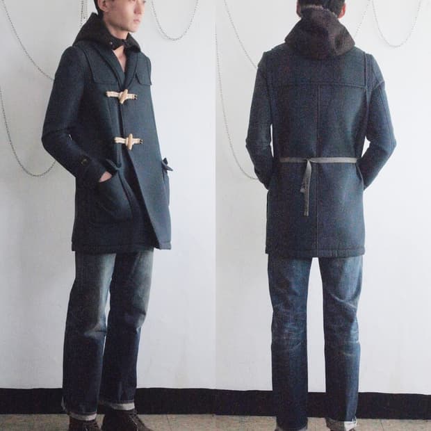 kolor 13aw 런웨이 퍼 후드 코트