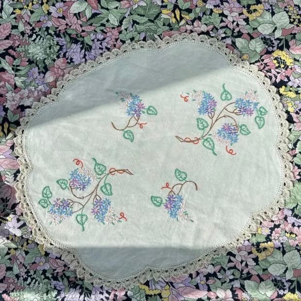 빈티지 손자수 티 매트