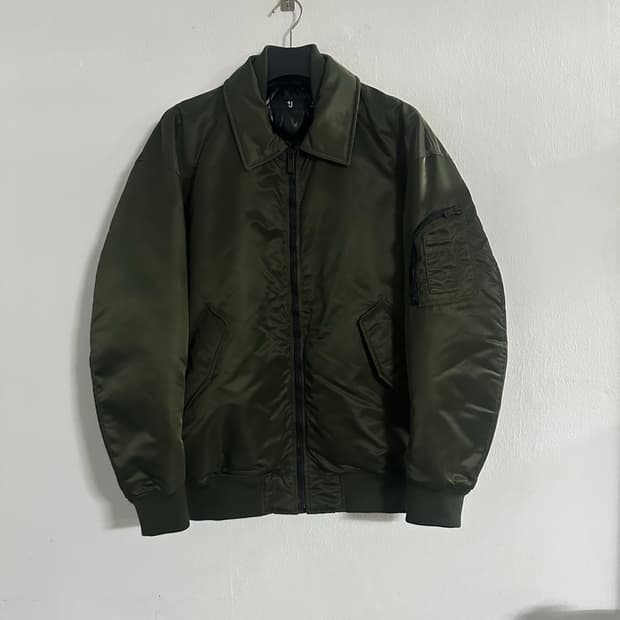 질샌더 유니클로 MA-1 봄퍼 블루종 점퍼 카키 XL 