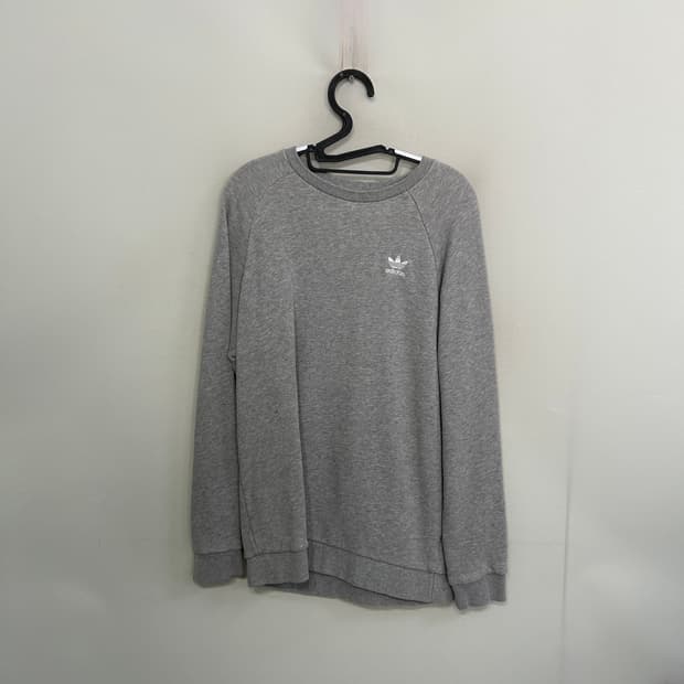 아디다스 남성 신형 맨투맨 L 그레이 에센셜