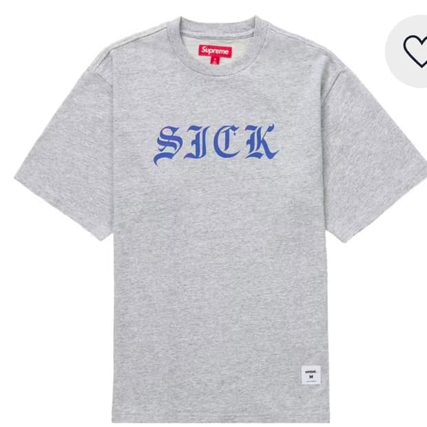 슈프림 sick s/s top 반팔 L사이즈