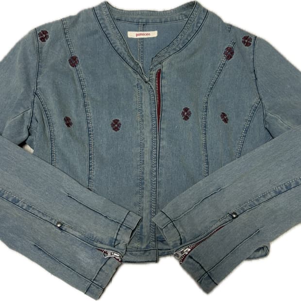 빈티지 플로럴 자수 자켓