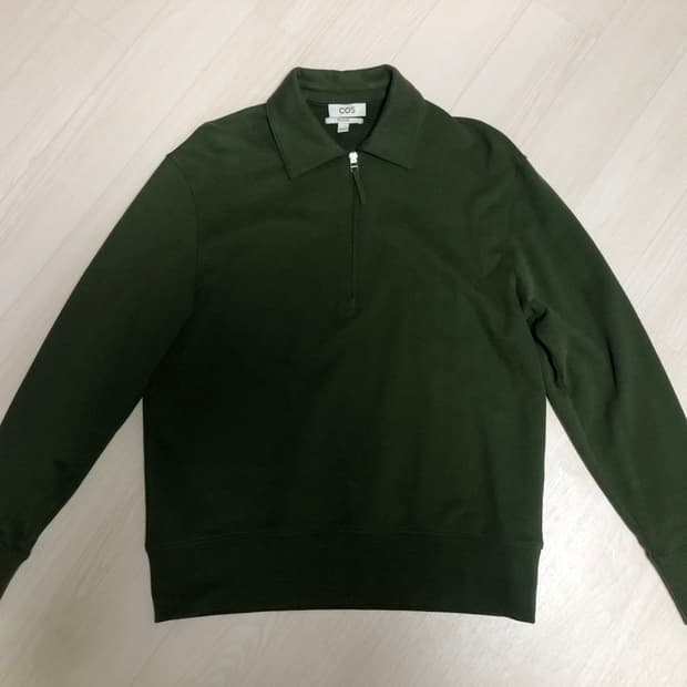 코스 코튼 반집업 그린