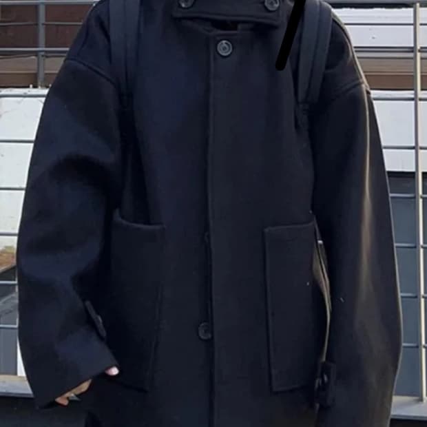 후드 발마칸 숏 코트