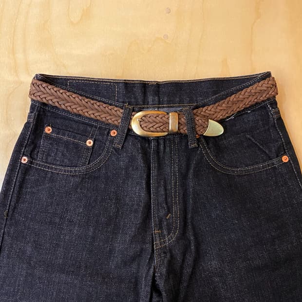 VTG western twist leather belt 웨스턴 벨트