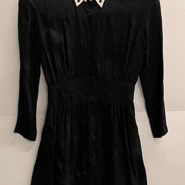 산드로 Sandro 실크카라 자카드 원피스 1