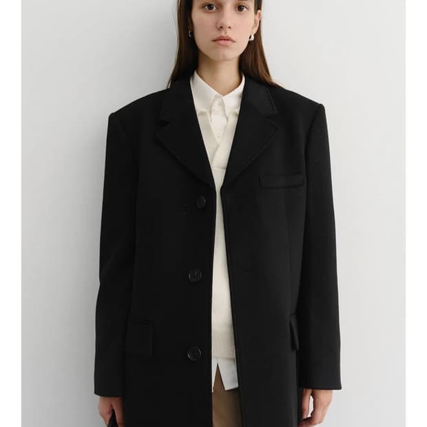 던스트 2way 3button 캐시미어 코트 xs