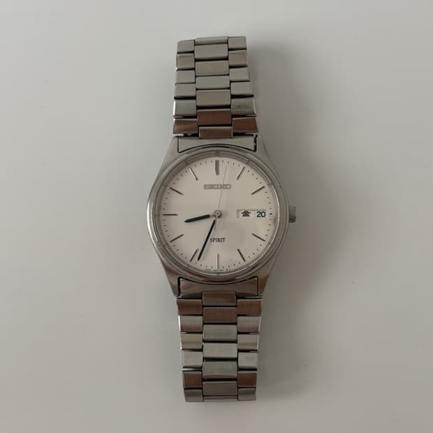 SEIKO-90s spirit bar index silver quartz