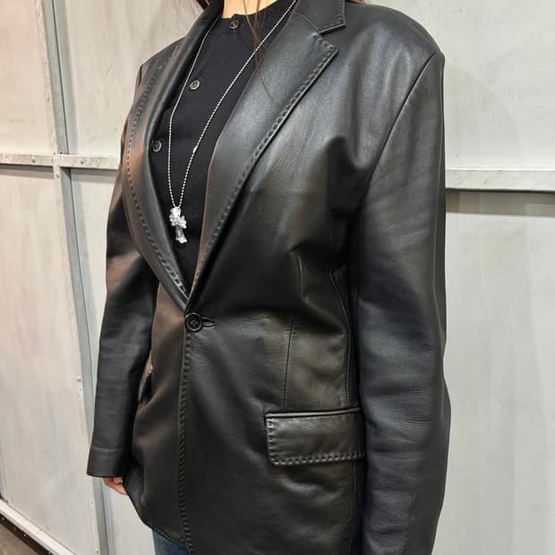 Vintage lamb leather blazer jk