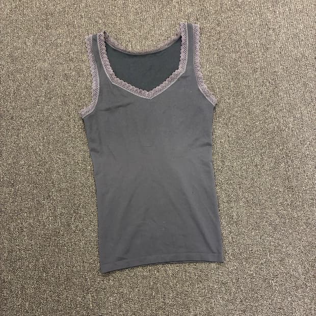 M)Japanese vintage 여성 레이스 디테일 나시