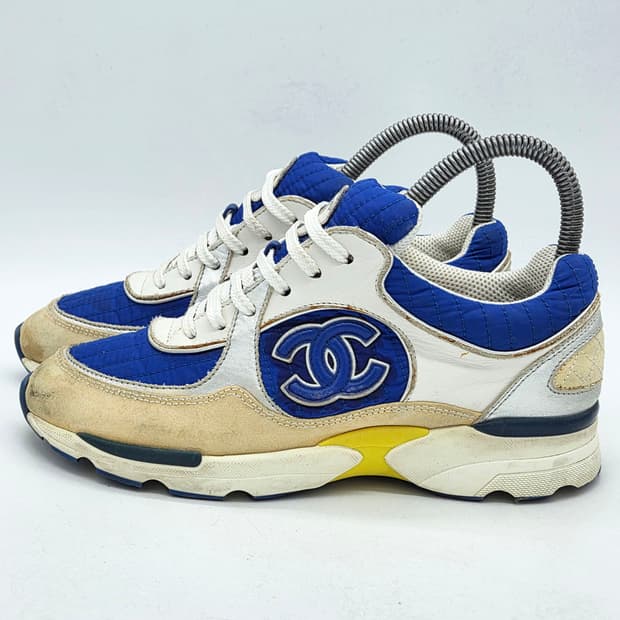 샤넬 우먼스 크루즈 스니커즈 블루 (36)