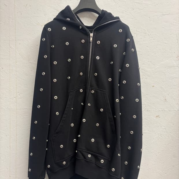 릭오웬스 스터드 후드 집업