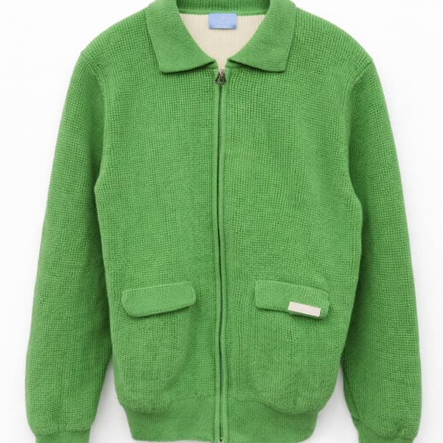 랑방 초록색 집업 니트 가디건