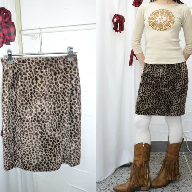 Leopard set - midi skirt