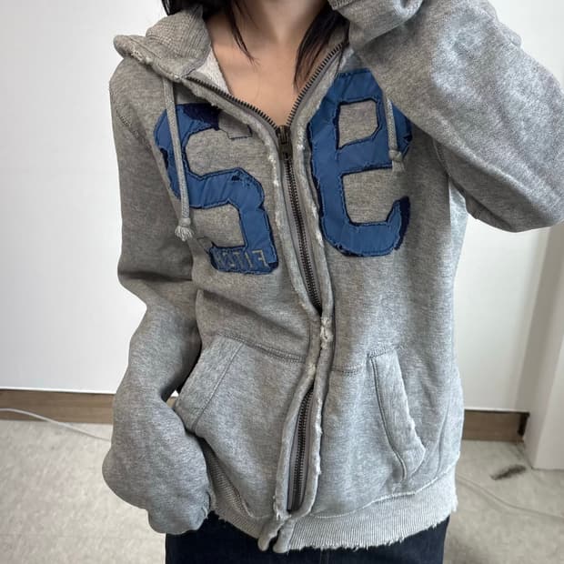아베크롬비 그레이 후드집업