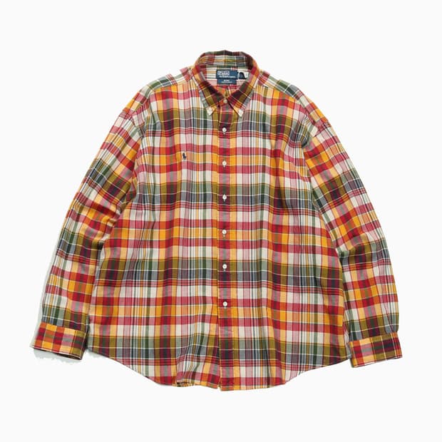 POLO x BEAMS MADRAS CHECK BIG SHIRT