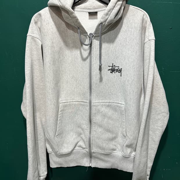 스투시 후드집업.그레이 100사이즈