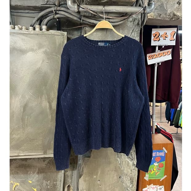 폴로 랄프로렌 꽈배기 니트 네이비 XL #csz3551