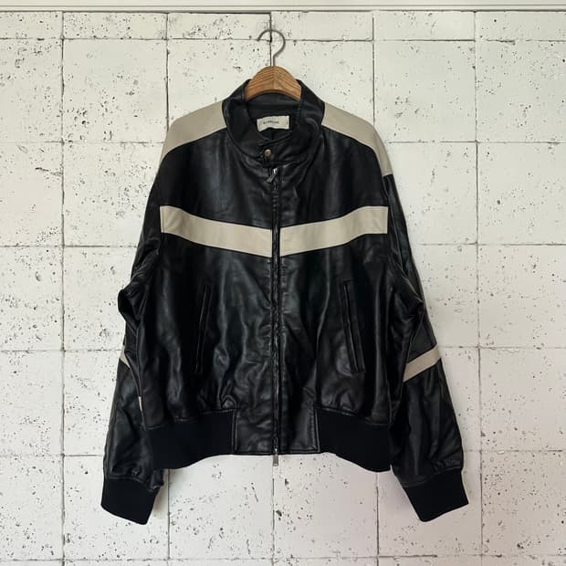 L 키뮤어 인조 가죽 자켓