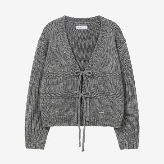 미세키서울 오버 가디건 차콜